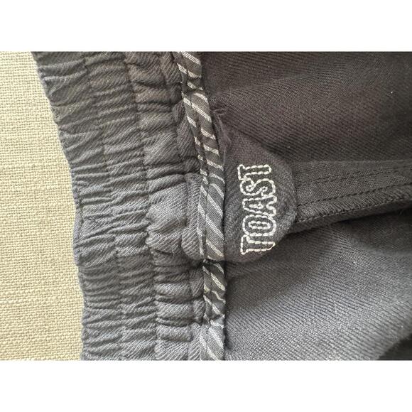 TOAST Women's Alix Italian Cotton Linen Pants Navy Blue Size 8 - Picture 7 of 10